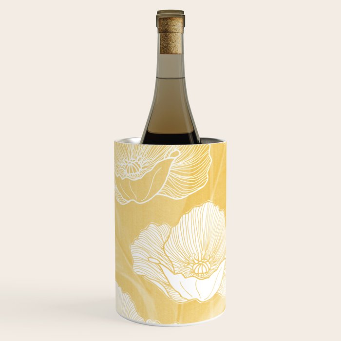 Poppy bloom - yellow Wine Chiller Gallery Image 2