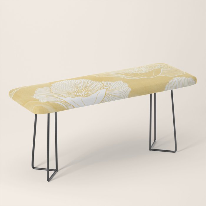 Poppy bloom - yellow Bench Gallery Image 1