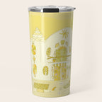 surf house shell dream house // retro art by surfy birdy Travel Mug Gallery Image 1