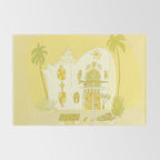 surf house shell dream house // retro art by surfy birdy Rug Gallery Image 2