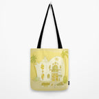 surf house shell dream house // retro art by surfy birdy Tote Bag Gallery Image 2