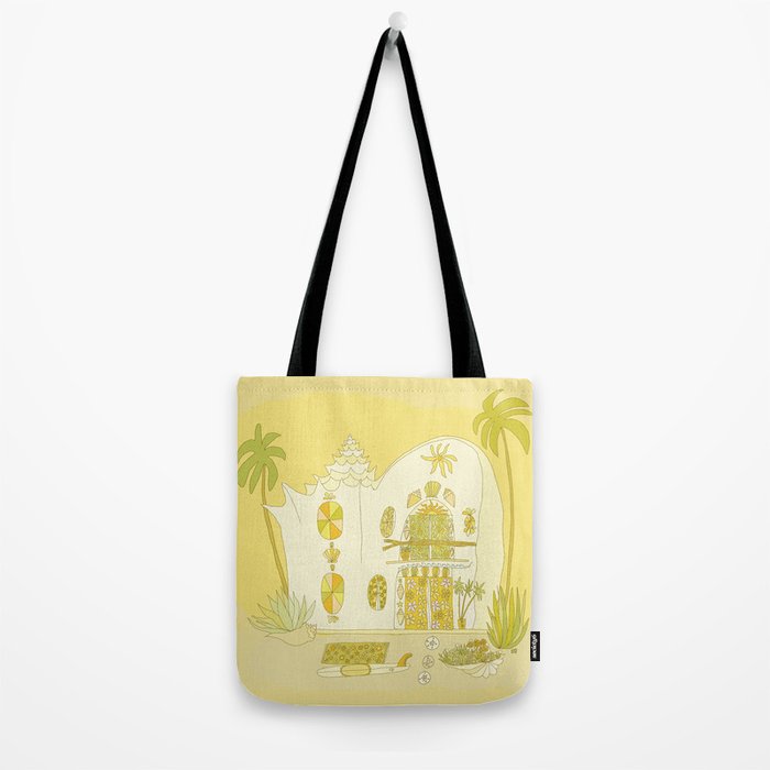surf house shell dream house // retro art by surfy birdy Tote Bag Gallery Image 2