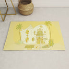 surf house shell dream house // retro art by surfy birdy Rug Gallery Image 1