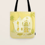 surf house shell dream house // retro art by surfy birdy Tote Bag Gallery Image 1