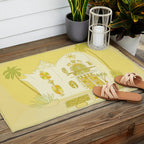 surf house shell dream house // retro art by surfy birdy Outdoor Rug Gallery Image 2