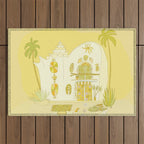 surf house shell dream house // retro art by surfy birdy Outdoor Rug Gallery Image 1