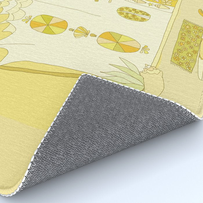 surf house shell dream house // retro art by surfy birdy Rug Gallery Image 4