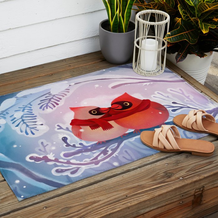 winter lovers Outdoor Rug Gallery Image 2