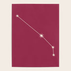 Aries Zodiac Star Constellation Line Art Pink Poster Gallery Image 4