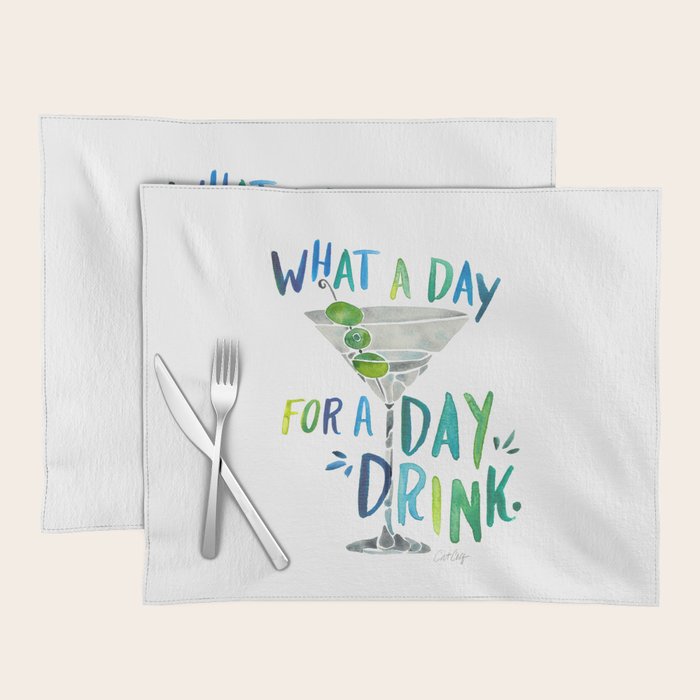 What a Day for a Day Drink - Blue & Green Palette Placemat Gallery Image 1