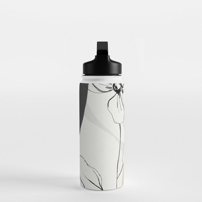 Abstract Art /Minimal Flowers Water Bottle Gallery Image 3