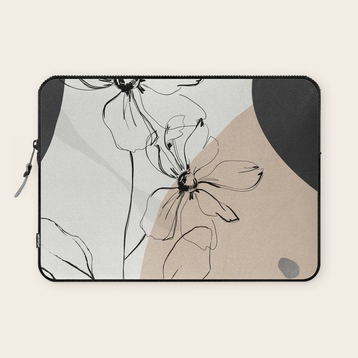 Abstract Art /Minimal Flowers Laptop Sleeve Gallery Image 1