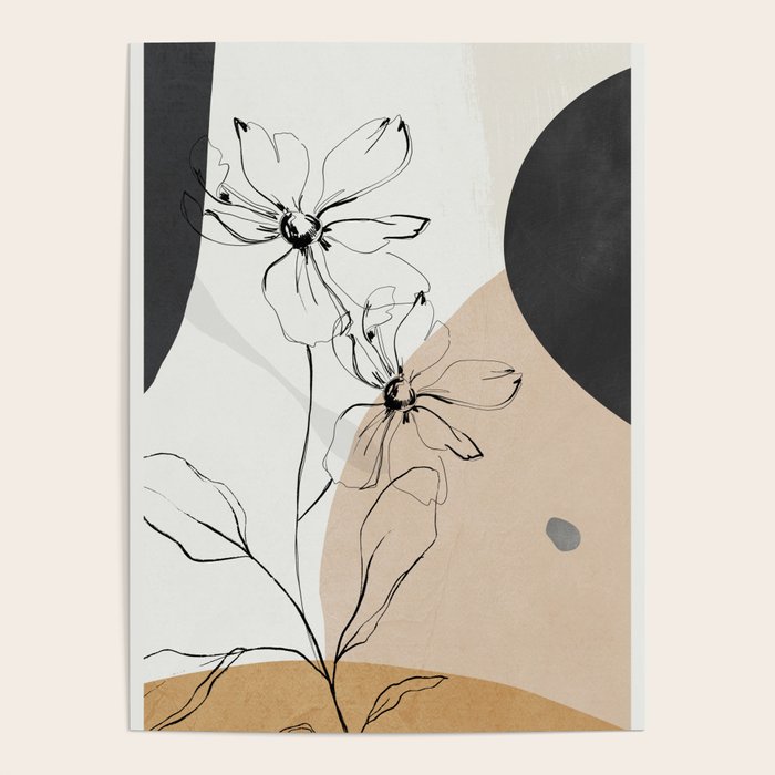 Abstract Art /Minimal Flowers Poster Gallery Image 1