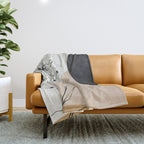 Abstract Art /Minimal Flowers Throw Blanket Gallery Image 1