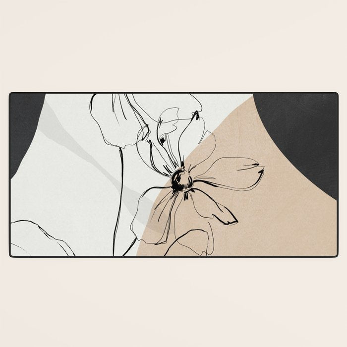 Abstract Art /Minimal Flowers Desk Mat Gallery Image 3
