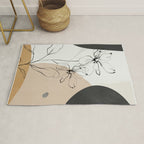 Abstract Art /Minimal Flowers Rug Gallery Image 1