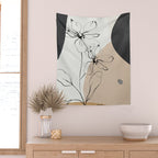 Abstract Art /Minimal Flowers Wall Tapestry Gallery Image 2