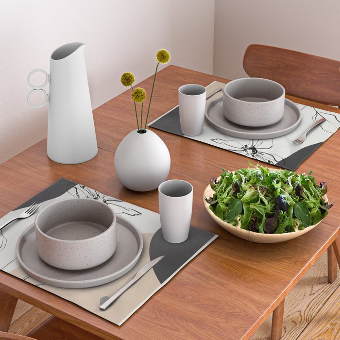 Abstract Art /Minimal Flowers Placemat Gallery Image 2