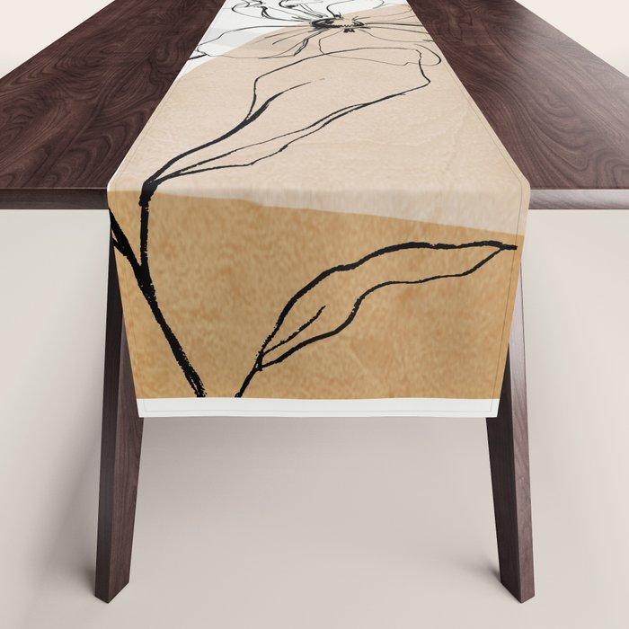 Abstract Art /Minimal Flowers Table Runner Gallery Image 1