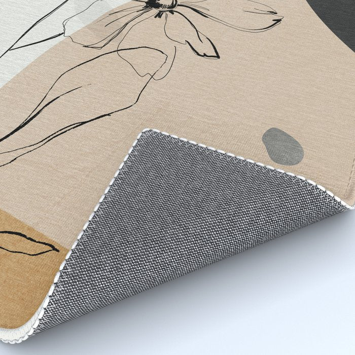 Abstract Art /Minimal Flowers Rug Gallery Image 4