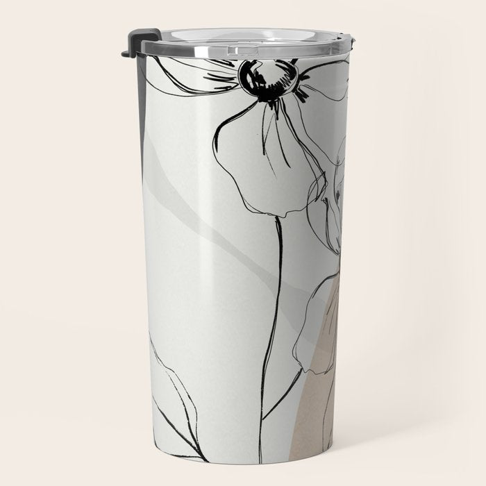 Abstract Art /Minimal Flowers Travel Mug Gallery Image 3