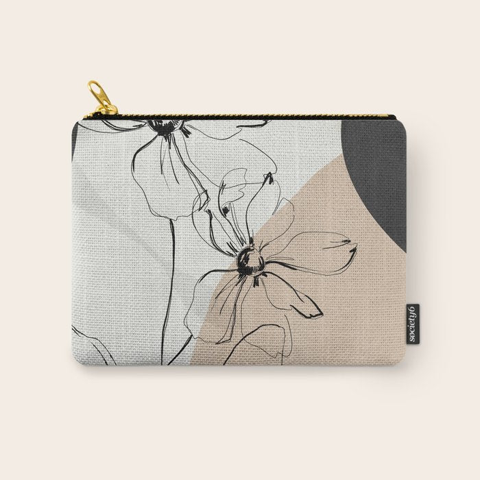 Abstract Art /Minimal Flowers Carry All Pouch Gallery Image 1