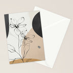 Abstract Art /Minimal Flowers Stationery Card Gallery Image 2