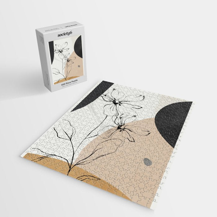 Abstract Art /Minimal Flowers Jigsaw Puzzle Gallery Image 2