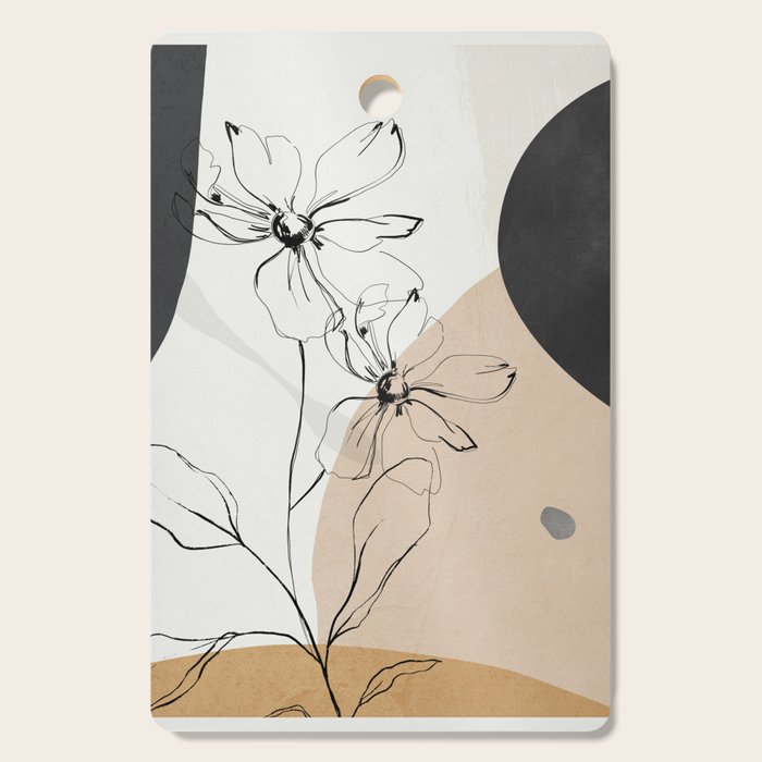 Abstract Art /Minimal Flowers Cutting Board Gallery Image 1