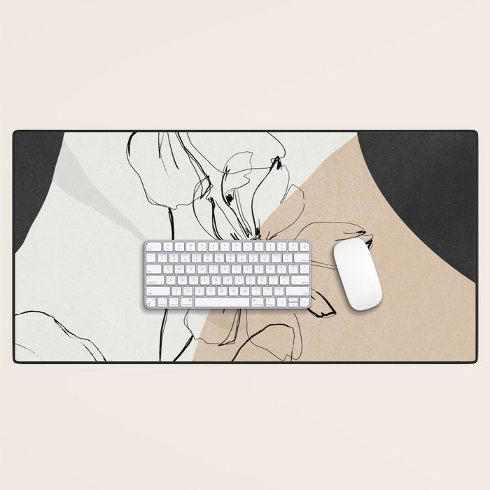 Abstract Art /Minimal Flowers Desk Mat Gallery Image 1