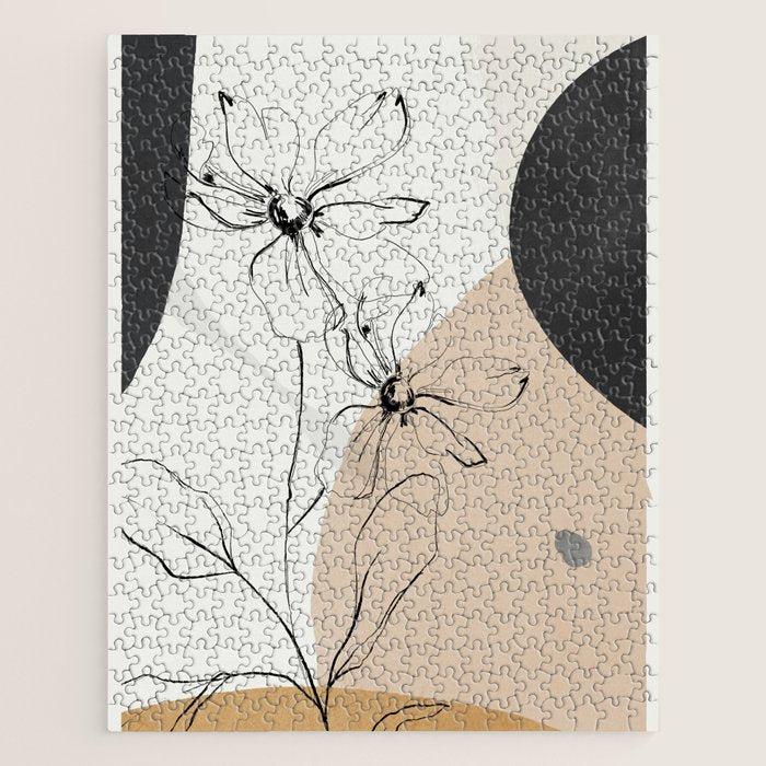 Abstract Art /Minimal Flowers Jigsaw Puzzle Gallery Image 1