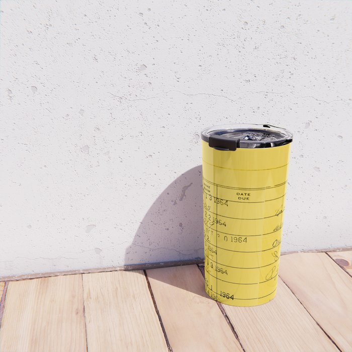 Library Card 23322 Yellow Travel Mug Gallery Image 4