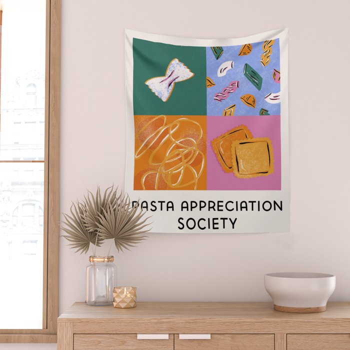 Pasta Appreciation Society Wall Tapestry Gallery Image 2