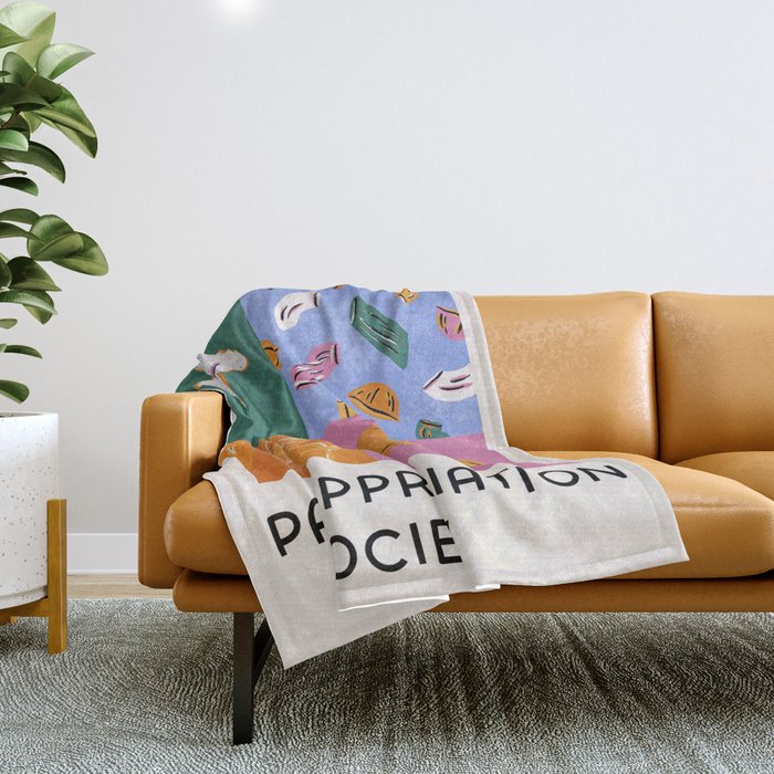 Pasta Appreciation Society Throw Blanket Gallery Image 1