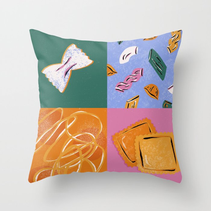 Pasta Appreciation Society Throw Pillow Gallery Image 6
