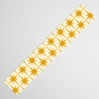 Retro Vintage 50s Starbursts Pattern in Cream and Honey Mustard Table Runner Gallery Image 3
