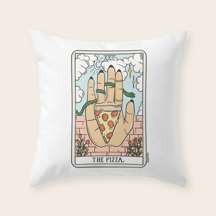 PIZZA READING (LIGHT) Throw Pillow Gallery Image 6