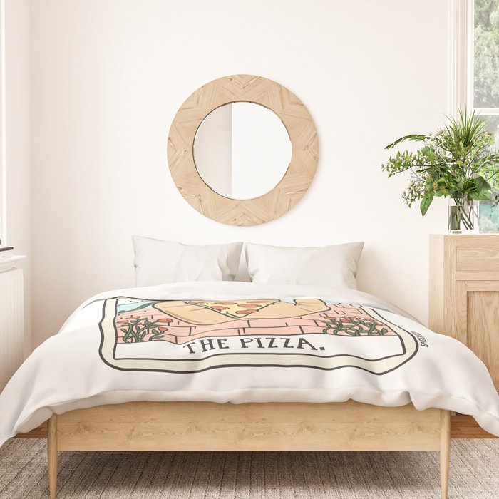 PIZZA READING (LIGHT) Duvet Cover Gallery Image 3