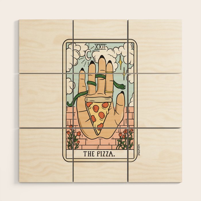 PIZZA READING (LIGHT) Wood Wall Art Gallery Image 1