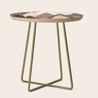 Pink and Gold Peaks Side Table Gallery Image 1