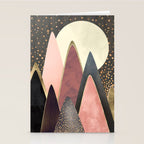 Pink and Gold Peaks Stationery Card Gallery Image 2