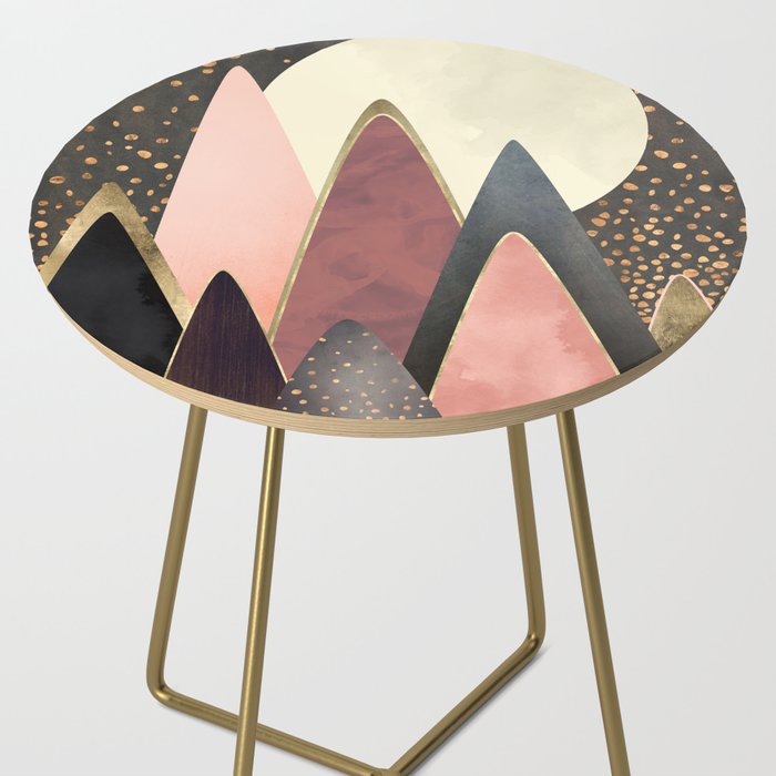 Pink and Gold Peaks Side Table Gallery Image 2