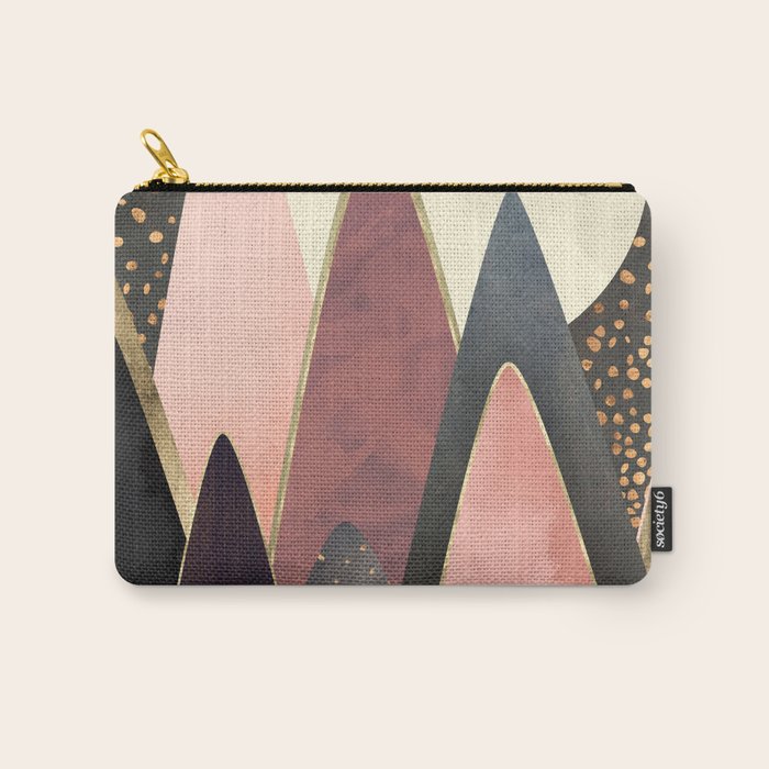 Pink and Gold Peaks Carry All Pouch Gallery Image 1