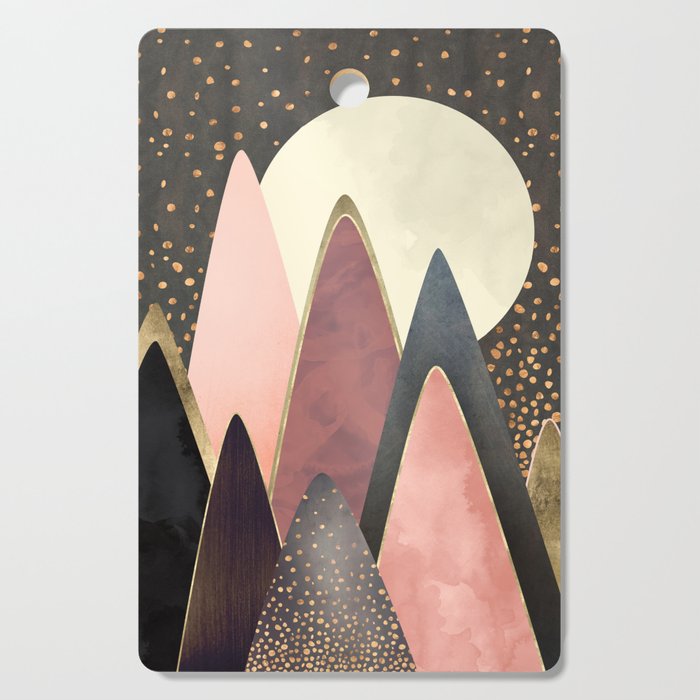 Pink and Gold Peaks Cutting Board Gallery Image 1