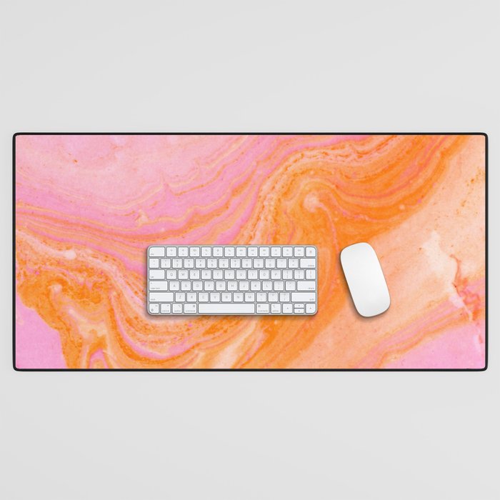 pink agate gemstone Desk Mat Gallery Image 1