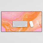 pink agate gemstone Desk Mat Gallery Image 1