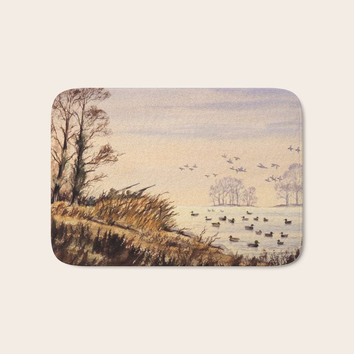 Duck Hunting Times Bath Mat Gallery Image 1