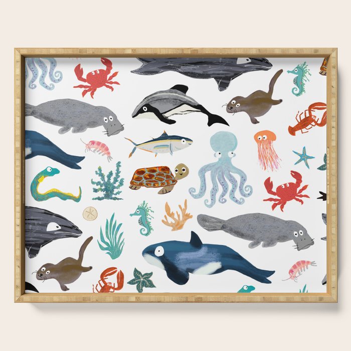 Sea Change: Ocean Animals Serving Tray Gallery Image 1