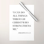 I Can Do All Things Through Christ Who Strengthens Me. -Philippians 4:13 Wrapping Paper Gallery Image 1