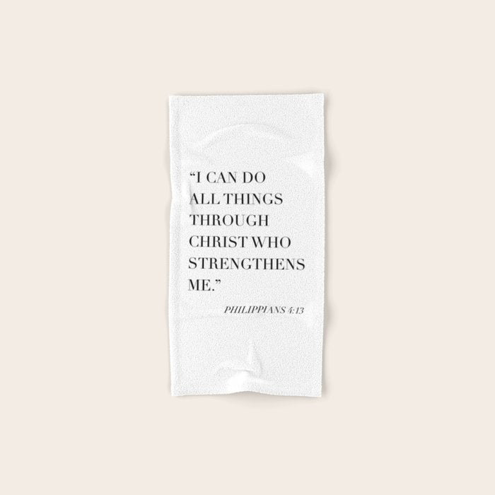 I Can Do All Things Through Christ Who Strengthens Me. -Philippians 4:13 Bath Towel Gallery Image 1